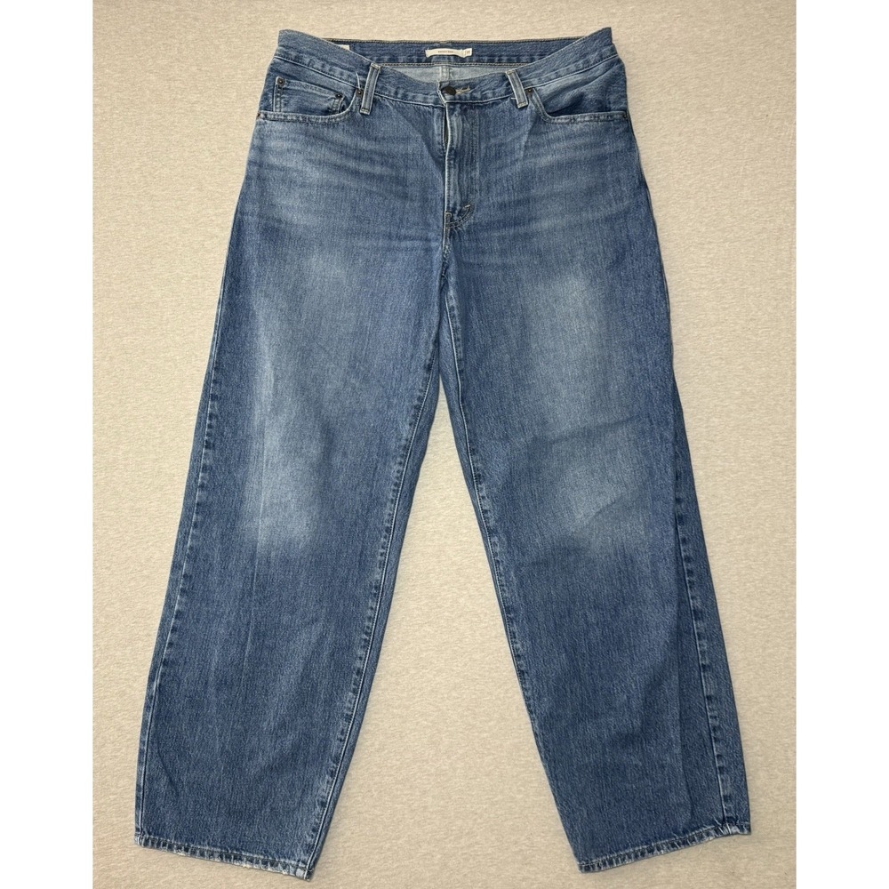 Levi's Woman's Jeans Baggy Dad Premium Big E Denim 31 Medium Wash Blue Jeans